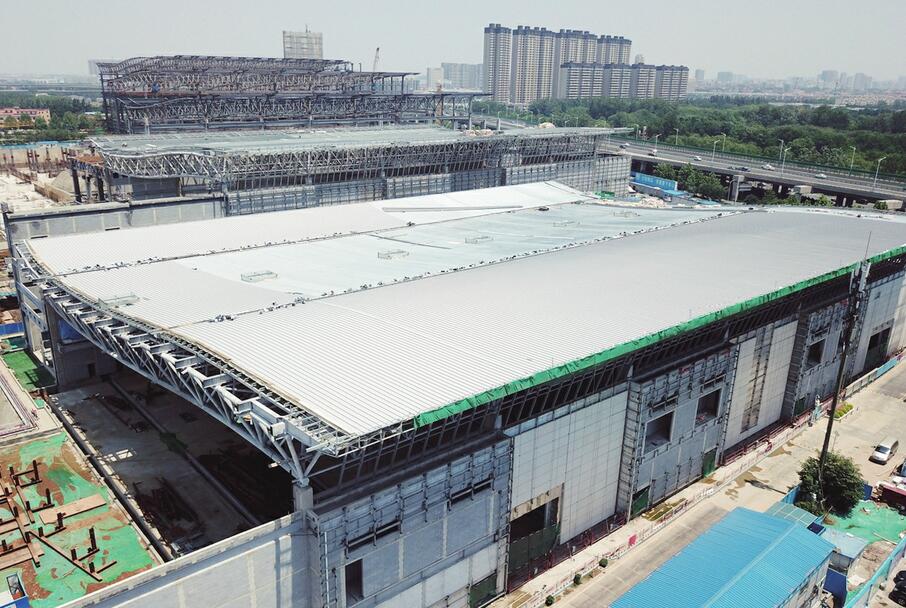 濟南西部會展中心5號館即將封頂 